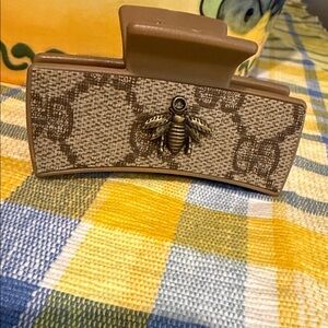 Upcycle Gucci Hair Clip with Bee Design